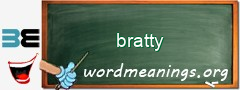 WordMeaning blackboard for bratty